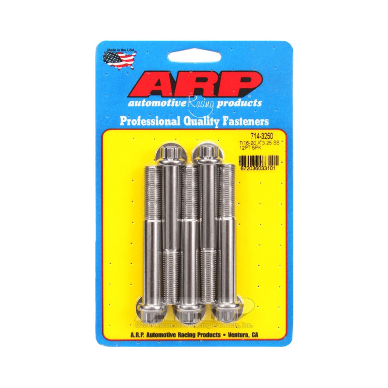 Set de șuruburi și piulițe universale ARP 7/16-20 – Oțel inoxidabil, 12 bucăți x 5 - ARP-714-3250 - 714-3250 - 3666618197821